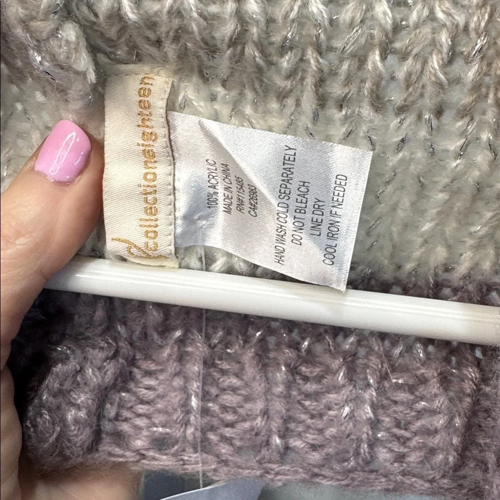 Collection Eighteen‎ Women's Infinity Scarf Ombre Purple Gray Sparkle Knit